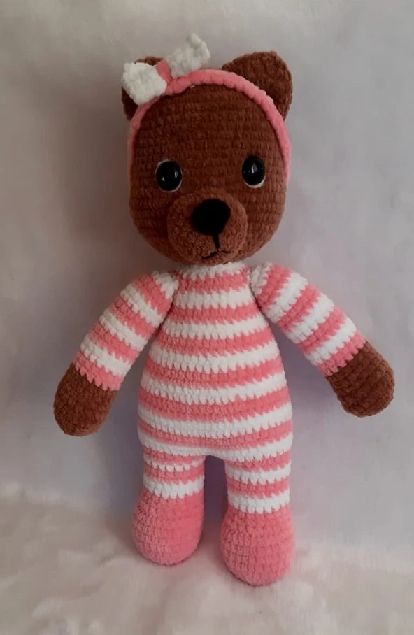 Şeker Ayıcık Uyku Arkadaşı Amigurumi Organik Oyuncak ürün görseli 1
