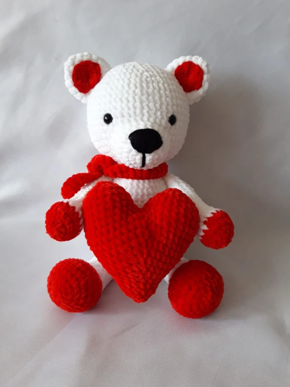 Kalpli Ayıcık Amigurumi Organik Oyuncak ürün görseli 1