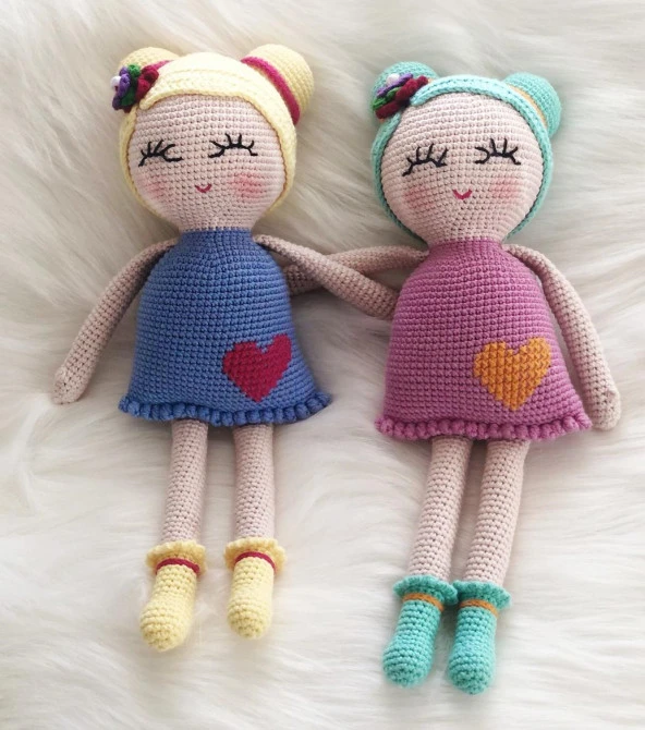 Alya Kardeş Bebekler Amigurumi Organik Oyuncak ürün görseli 1