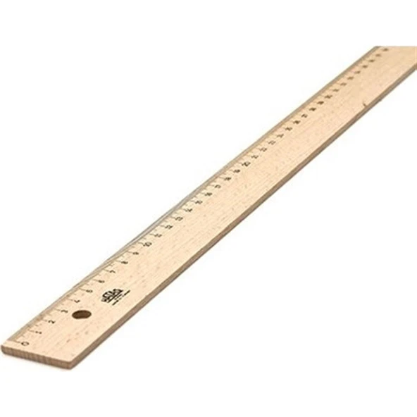 Hatas 50Cm Takviyesiz Tahta Cetvel 0048 ürün görseli 1