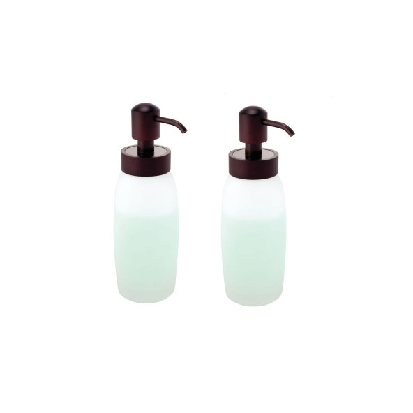 BANYO SETİ SIVI SABUNLUK 2 ADET CAM BUZ DESENLİ 6X6X20CM 300ML ürün görseli 1