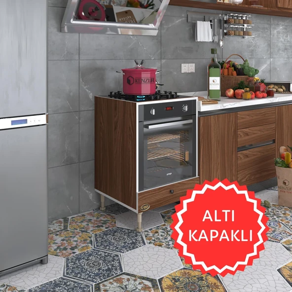 Kenzlife ankastre modülü kabini tulyum cvz fırın ocak dolabı özel boy ayarlı ayaklı kapaklı ürün görseli 1