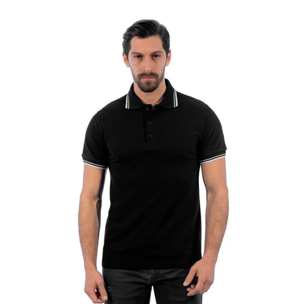 Şensel, Polo Yaka Tişört, Siyah-Beyaz -136E3750- Tshirt, T-shirt ürün görseli 1