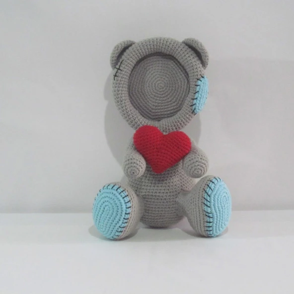 Ayıcıklı Fotoğraf Çerçevesi Amigurumi Organik Oyuncak ürün görseli 1