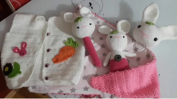 Yeni Doğan Amigurumi Oyuncak Seti ürün görseli 1