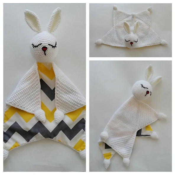 Tavşan Modeli Uyku Arkadaşı Amigurumi Organik Oyuncak ürün görseli 1