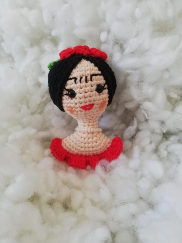 Frida Anahtarlık Amigurumi Organik Oyuncak ürün görseli 1