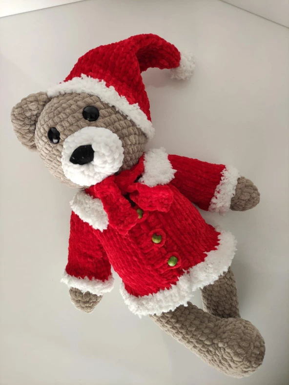 Yılbaşı Sevimli Ayıcığı Amigurumi Organik Oyuncak ürün görseli 1