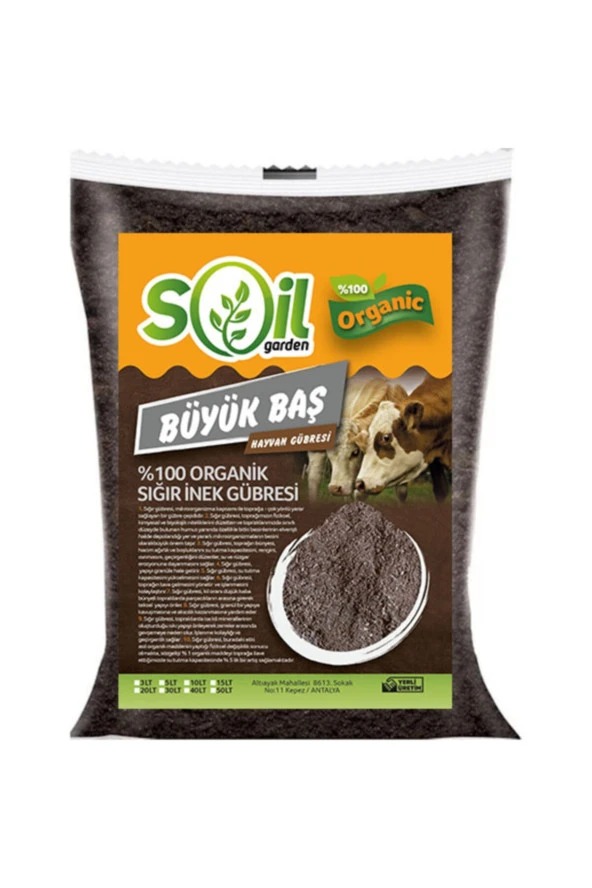 Soil Garden 100 Organik Hayvansal Gübre 5 Lt Büyük Baş Hayvan Gübresi ürün görseli 1