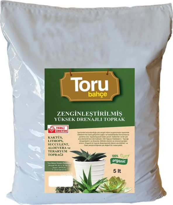 ZENGINLEŞTIRILMIŞ 5 lt YÜKSEK DRENAJLI TOPRAK LITHOPS, ürün görseli 1
