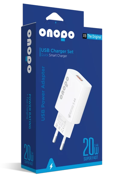 onopo 3.4A Usb Girişli Hızlı Şarj Adaptörü - X9 - Resim 3