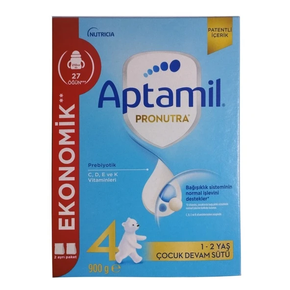 aptamil 4 çocuk  devam sütü 900 gram 2 ADET ürün görseli 1