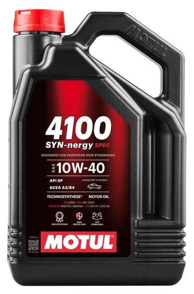 Motul 4100 SYN-nergy Spec 10W-40 4 lt Motor Yağı - 2024 ürün görseli 1