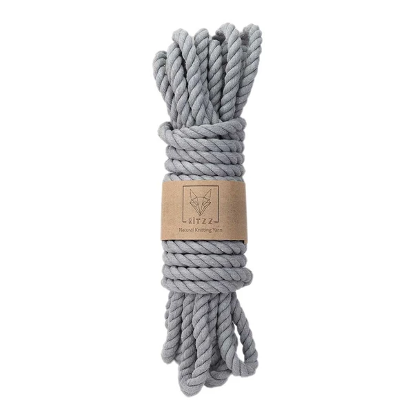 Pamuk Halat İp 10 MM 3 Büküm Gri (500G) ürün görseli 1