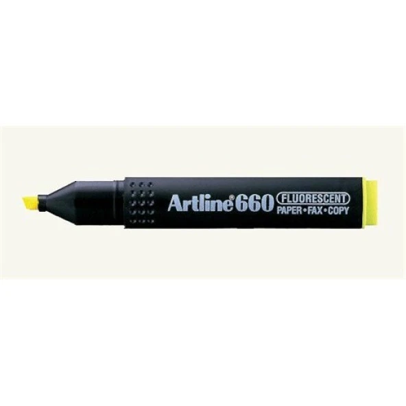 Artline 660 Fosforlu Kalemkesik Uç:1,0-4,0mmf.Sarı ürün görseli 1