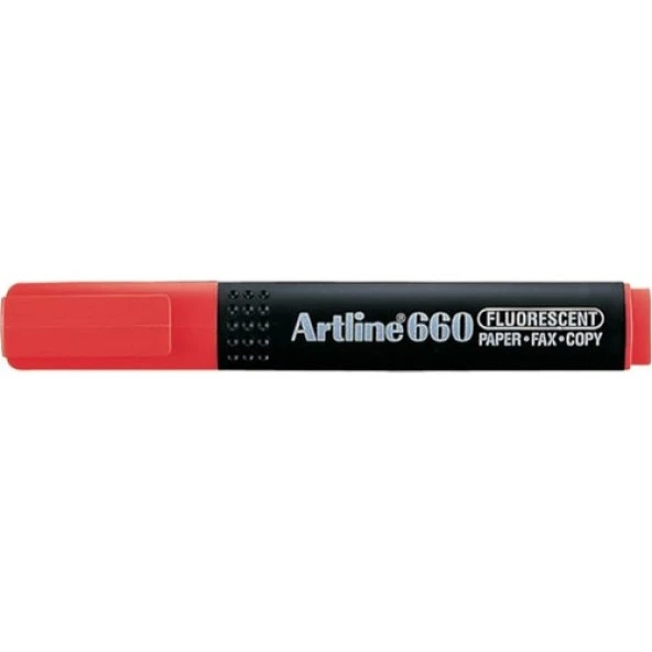 Artline 660 Fosforlu Kalemkesik Uç:1,0-4,0mmf.Kırmızı ürün görseli 1