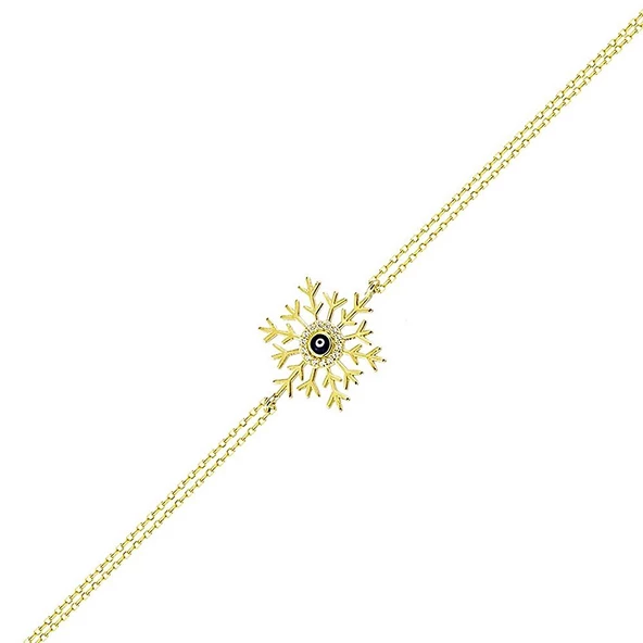 Gözlü Kartanesi Altın Zincir Bileklik 14K Gold ürün görseli 1