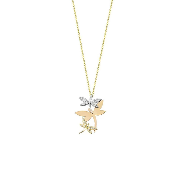 Altın Yusufcuk Kolye Tricolor 14K 2,0 cm ürün görseli 1