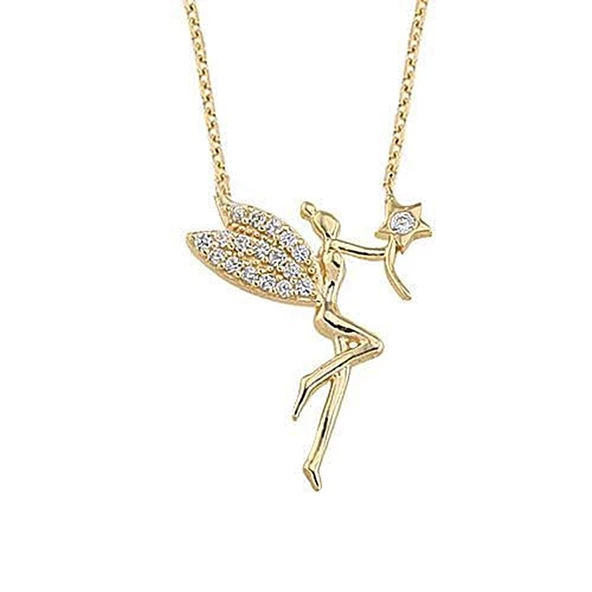 Altın Su Perisi Kolye 14K Gold ürün görseli 1