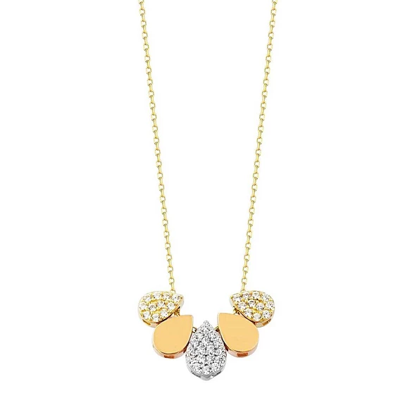 Altın Damla Kolye 14K Gold Tria ürün görseli 1