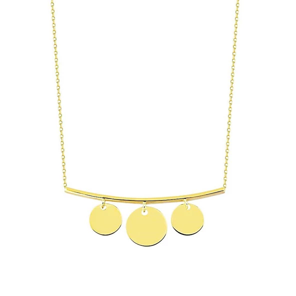 Pullu Altın Kolye 14K Gold ürün görseli 1