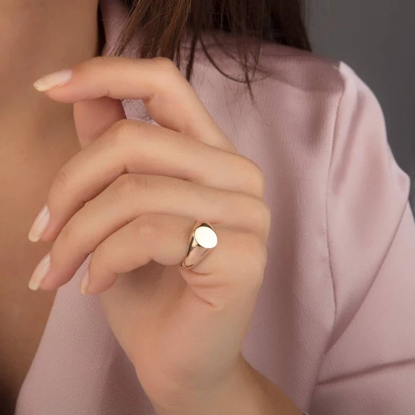 Şövalye Rose Altın Yüzük 14K - Resim 2