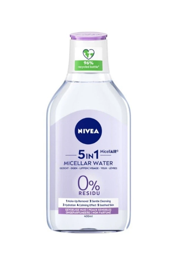 NIVEA MAKYAJ TEMİZLEME SUYU 400ML-HASSAS CİLT MOR ürün görseli 1