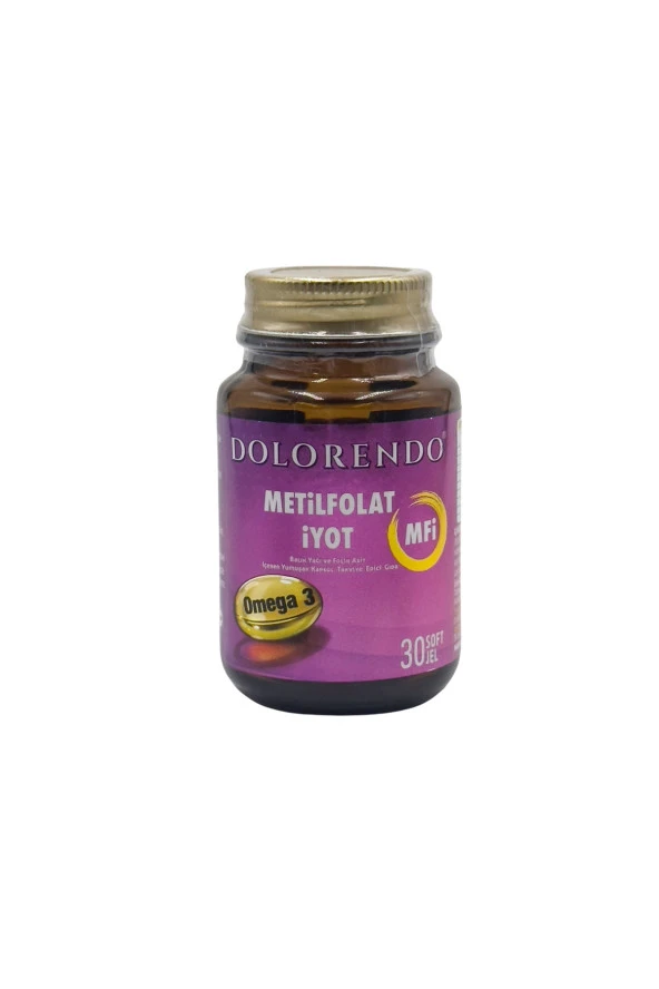 DOLORENDO Metilfolat Iyot Omega 3 Balık Yağı Kapsül ürün görseli 1
