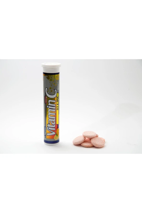 HİPPNOSE Vitamin C + Çinko + Vitamin D3 Içeren 20 Efervesan Tablet ürün görseli 1