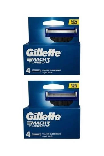 Gillette Mach 3 Turbo Yedek Tıraş Bıçağı 4'lü 7702018516063 x2 ADET ürün görseli 1