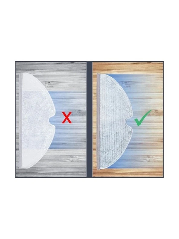 Roborock S5 Max Uyumlu 2li Mop Fiber Bezi - Resim 2