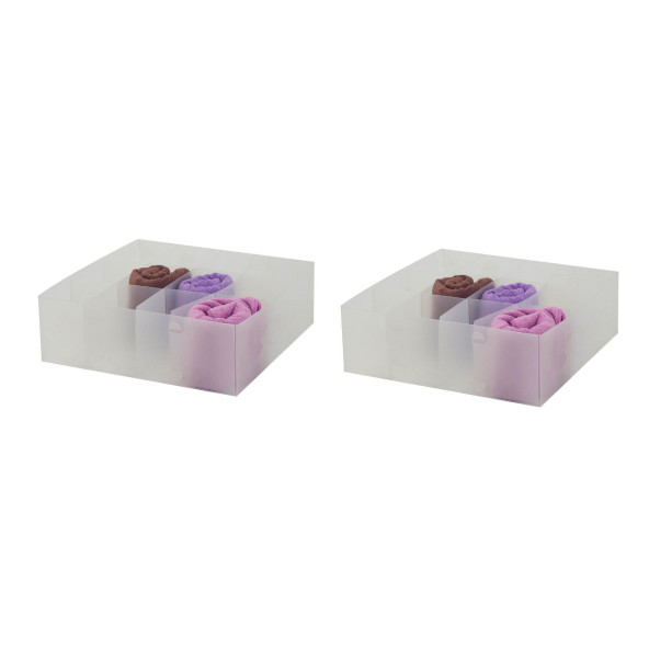 ÇEKMECE İÇİ DÜZENLEYİCİ SET,12 BÖLMELİ PVC 2 ADET 30X30X10CM ürün görseli 1