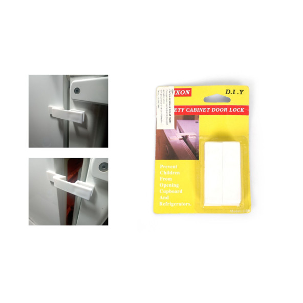 ÇOCUK GÜVENLİK DOLAP KİLİDİ 4 LÜ SET 9X2X0,4CM ürün görseli 1