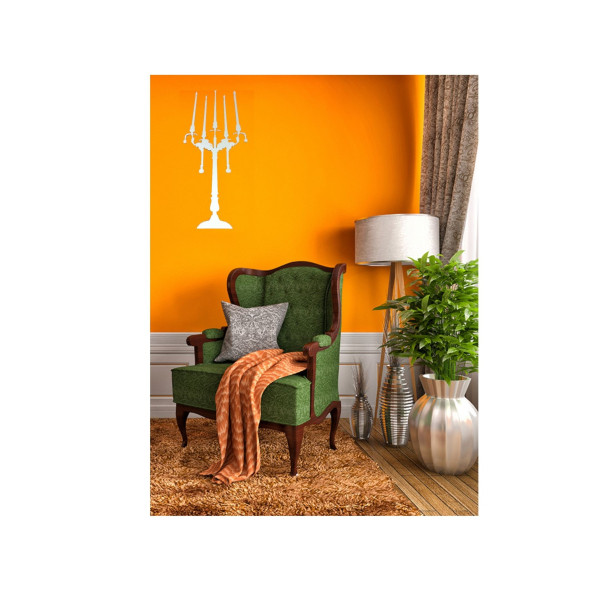 AYNALI DUVAR SÜSÜ (STİCKER) 2 ADET ŞAMDAN ŞEKİLLİ 35X20X0,6CM ürün görseli 1
