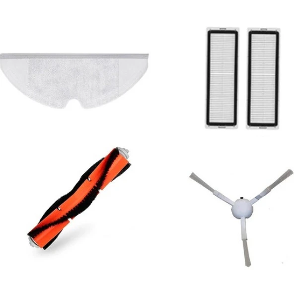 srfn ticaret Xiaomi Mijia 1C Vacuum Mop Seti: 1 Adet Fiber Mop Bezi - 2 Adet Hepa Filtre - 1 Adet Yan Fırça - 1 Adet Ana Fırça ürün görseli 1