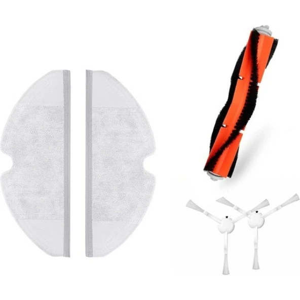 srfn ticaret Xiaomi Mijia 1C Vacuum Mop Seti: 2 Adet Fiber Mop Bezi - 2 Adet Yan Fırça - 1 Adet Ana Fırça ürün görseli 1