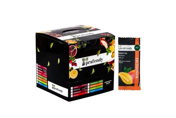 PRAFENDY MANGO ÇAYI GERÇEK MEYVE TANELİ TEK İÇİMLİK 20 Ad. x15 GR ürün görseli 1
