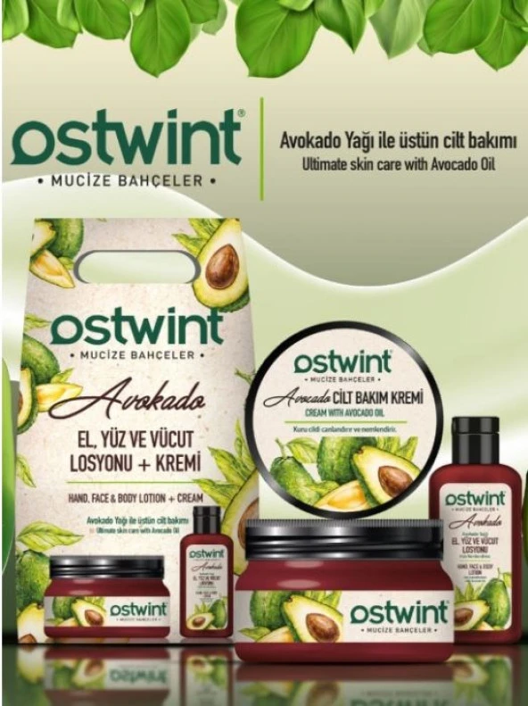 Ostwint Mucize Bahçeler Avokado El, Yüz Vücut Kremi 300 Ml + Losyonu (100 Ml) Set 8683835159864 ürün görseli 1