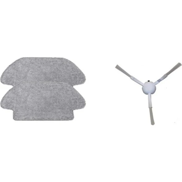 srfn ticaret Xiaomi Mi Robot Vacuum Mop Pro Seti: 2 Adet Fiber Mop Bezi - 1 Adet Yan Fırça ürün görseli 1