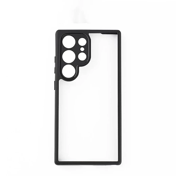 Galaxy S24 Ultra Kılıf New Roll Kenar ve Kamera Koruyucusu Renkli Şeffaf Kılıf ürün görseli 1