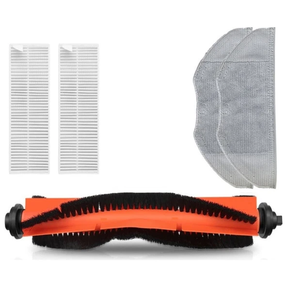 srfn ticaret Xiaomi Essential Mjstg1 Vacuum Mop Uyumlu 2 Adet Hepa Filtre - 2 Adet Mop Bez - 1 Adet Ana Fırça ürün görseli 1