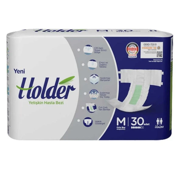 Holder Yetişkin Hasta Bezi M Beden 30lu 8697405344413 ürün görseli 1