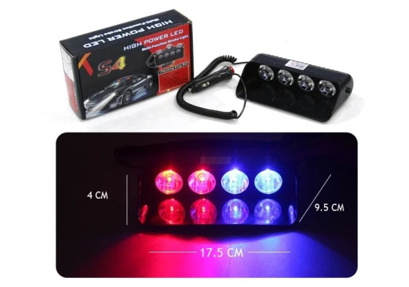 Flaş LED Çakar 8W Kırmızı-Mavi 8 Fonksiyonlu / Lapa173 ürün görseli 1
