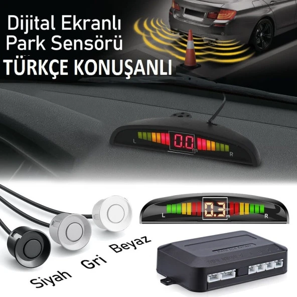 Araç Park Sensörü Dijital Ekranlı Türkçe Konuşanlı Park Sensörü ürün görseli 1