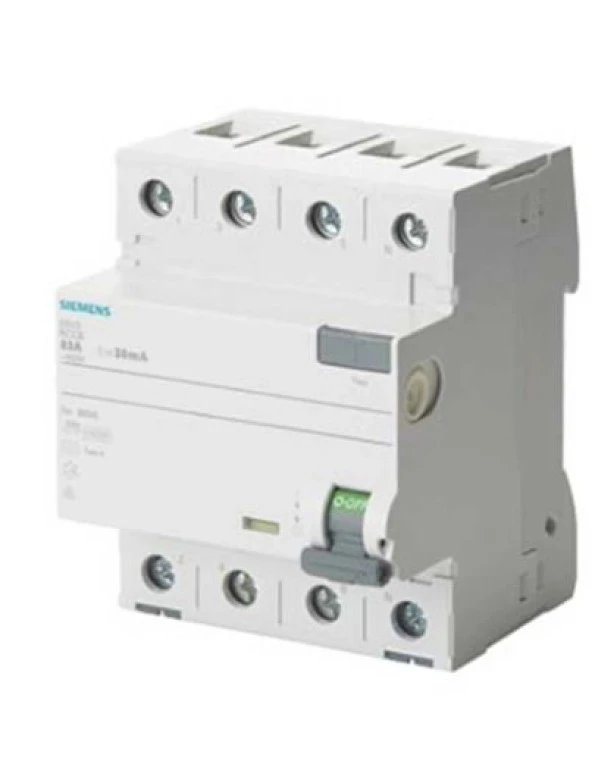 Siemens 5Sv3344-6 Kaçak Akım Koruma Şalteri 40 A 30 Ma 4-Kutup Tip A Çalıştırılan 400 V ürün görseli 1
