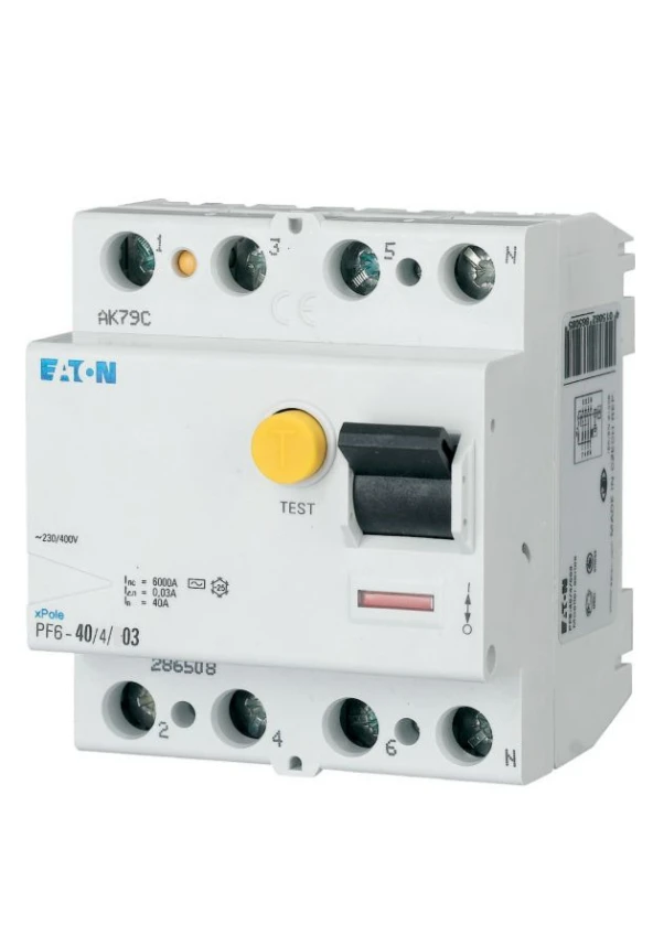 EATON Kaçak Akım Koruma Rölesi 4x40A 300mA - Eaton PF6-40-4-03 ürün görseli 1