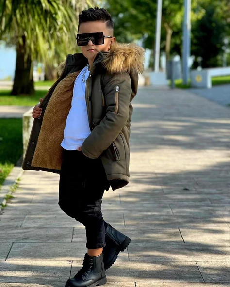 MODAVALS ERKEK ÇOCUK GARSON BEDEN İTHAL TAK ÇIKAR KÜRKLÜ CEPLİ FERMUARLI DÜĞMELİ BONDİT KUMAŞ KIŞLIK MONT-YEŞİL 851247960 ürün görseli 1