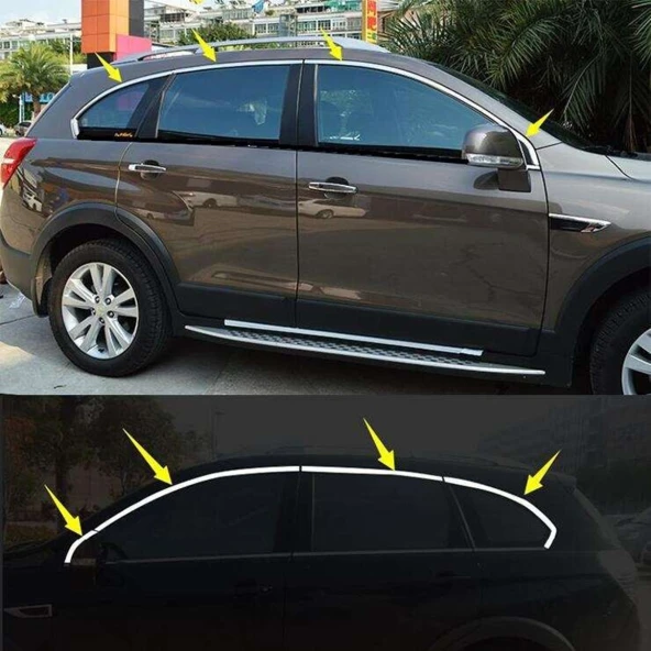 Chevrolet Captiva 2006 Sonrası Cam Üst Çıtası Krom ürün görseli 1
