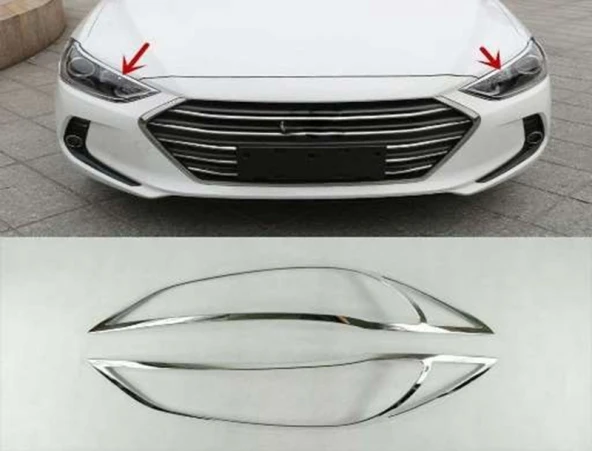 Hyundai Ix35 2010 Sonrası Ön Far Kaplama ABS Krom ürün görseli 1