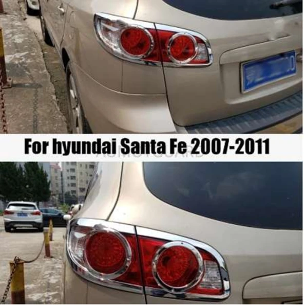 Hyundai Santa Fe 2006 2012 Arka Stop Kaplama ABS Krom ürün görseli 1